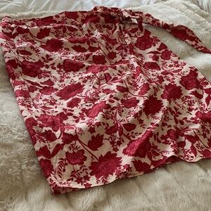 Mango Red Floral Patterned Skirt